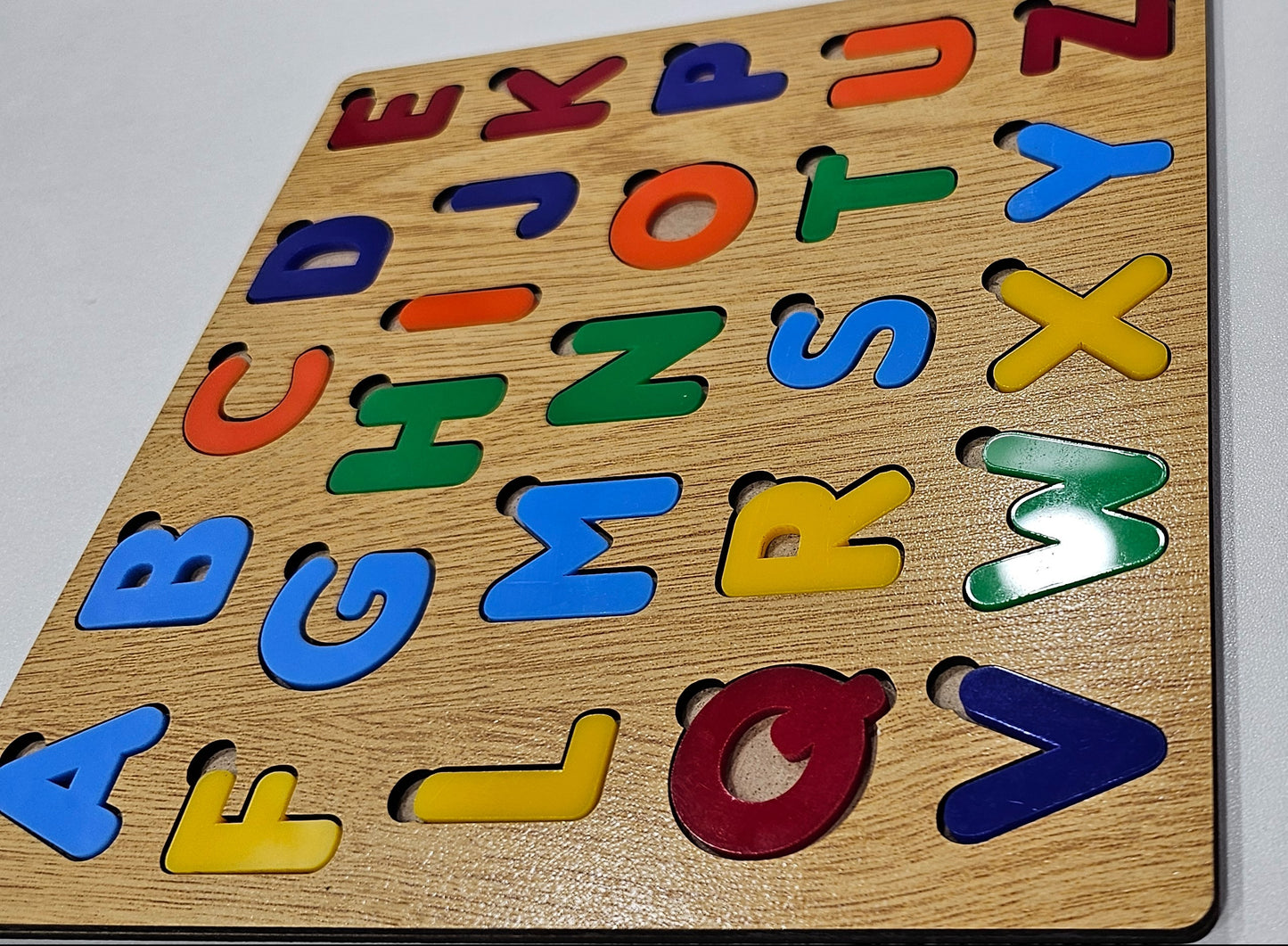 ABC Puzzle Board – Wooden & Acrylic Educational Toy