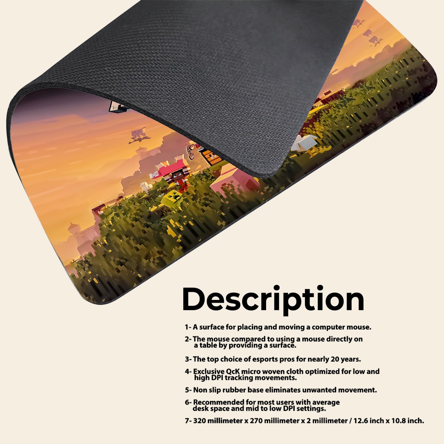 ozistore Premium Gaming Mouse Pad – 8" x 6.5"
