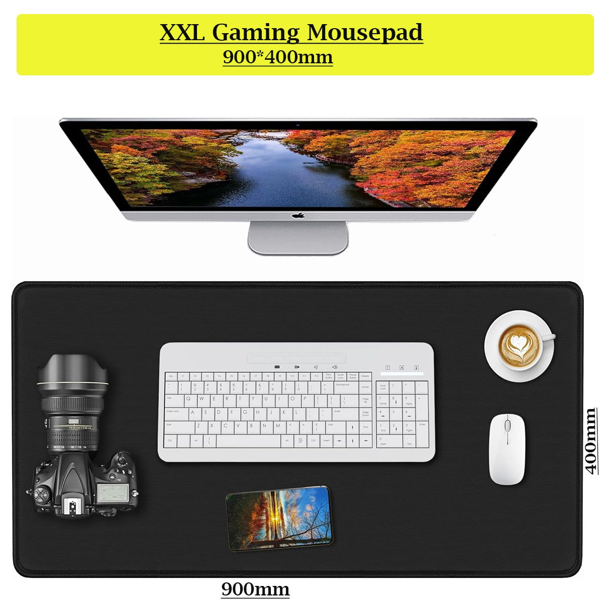 SIXZO S800 Gaming Mouse Pad , 3 mm Thickness (Black)