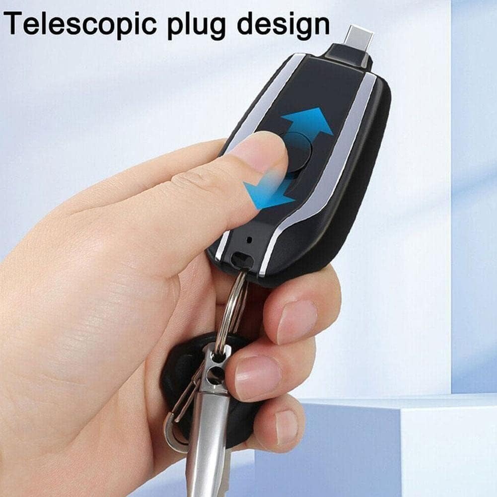 C-Type Mini Key Chain Power Bank – 1500mAh