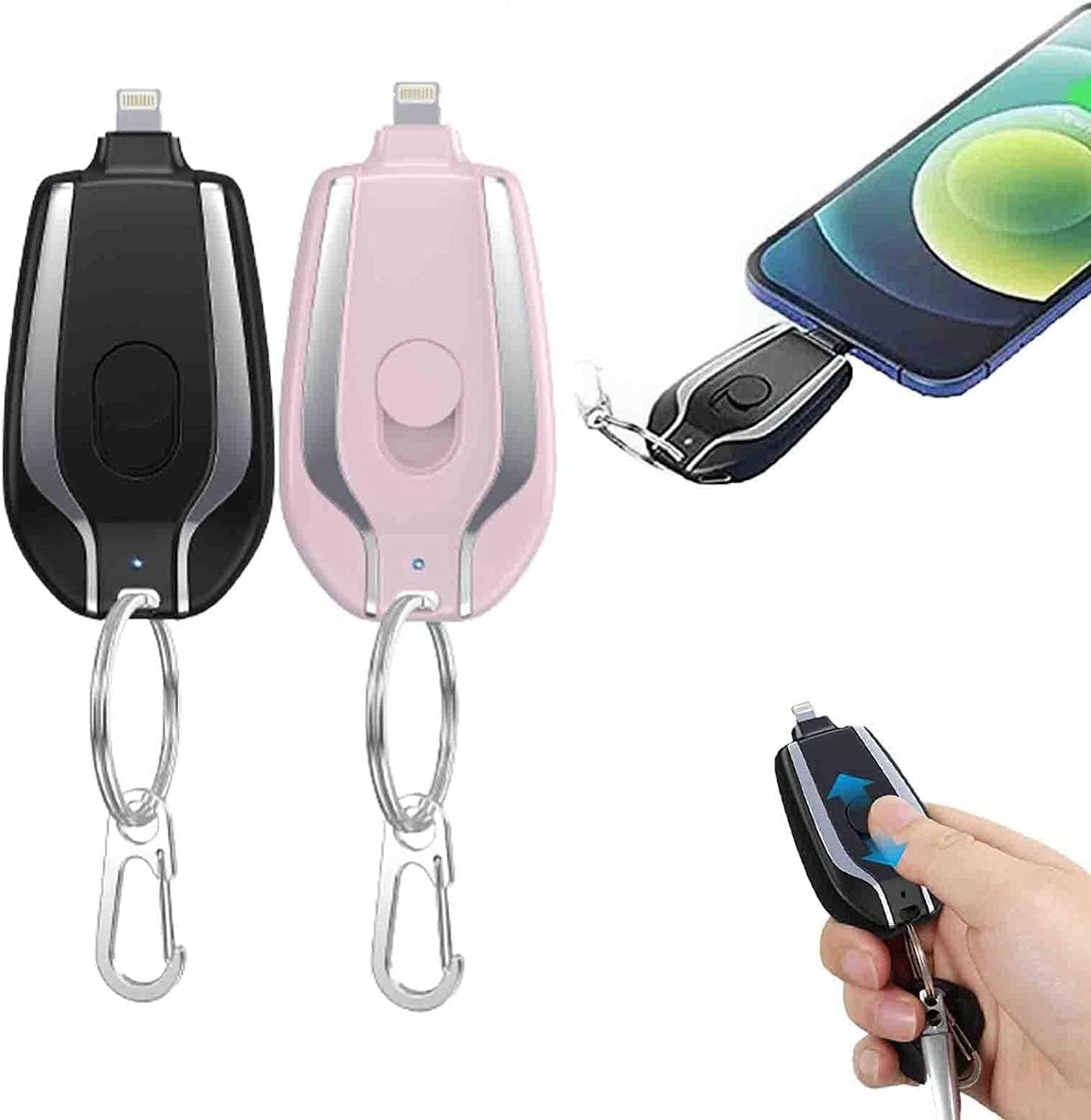 C-Type Mini Key Chain Power Bank – 1500mAh