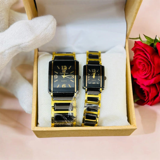 Two Tone Couple Watch