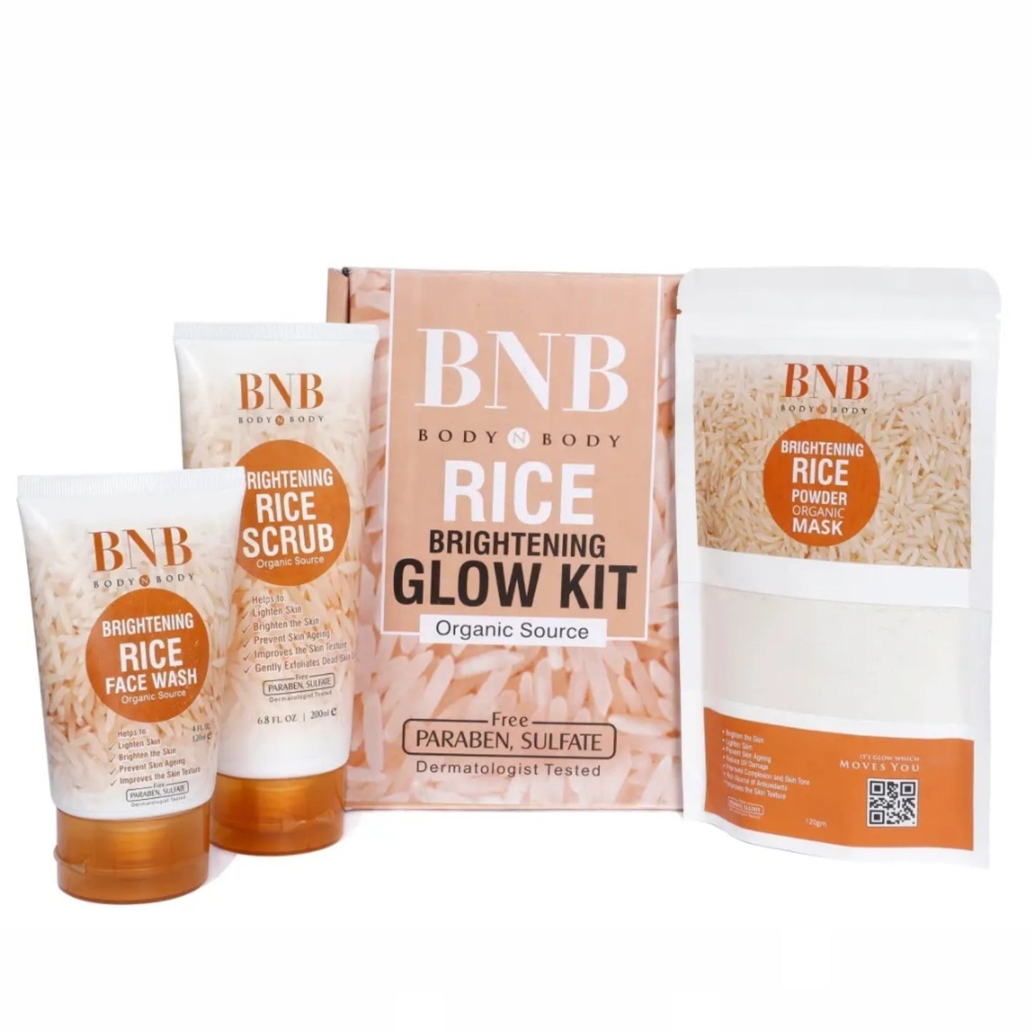 B&B Rice Glow Kit – 3-in-1 Brightening Care