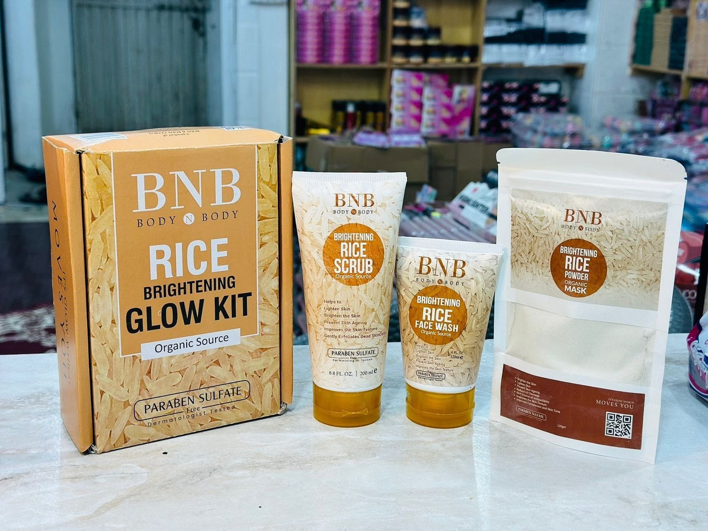 B&B Rice Glow Kit – 3-in-1 Brightening Care