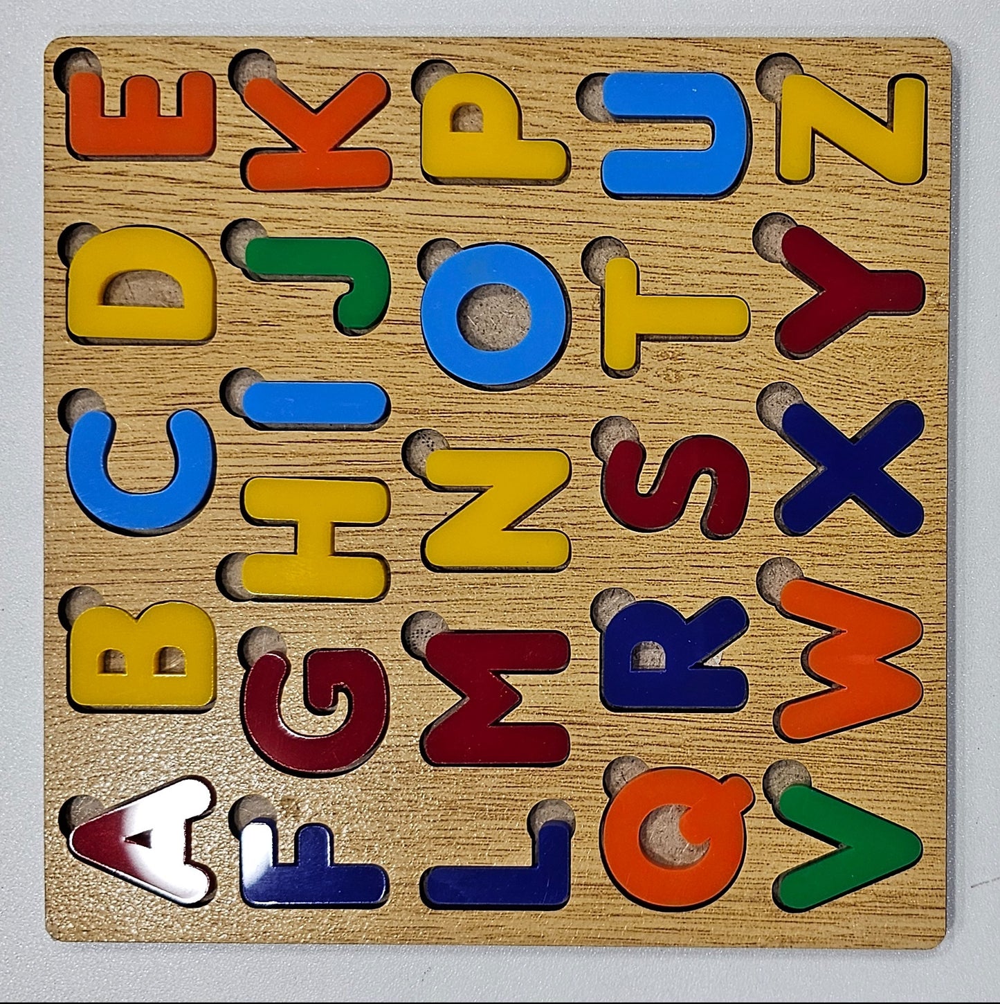 ABC Puzzle Board – Wooden & Acrylic Educational Toy