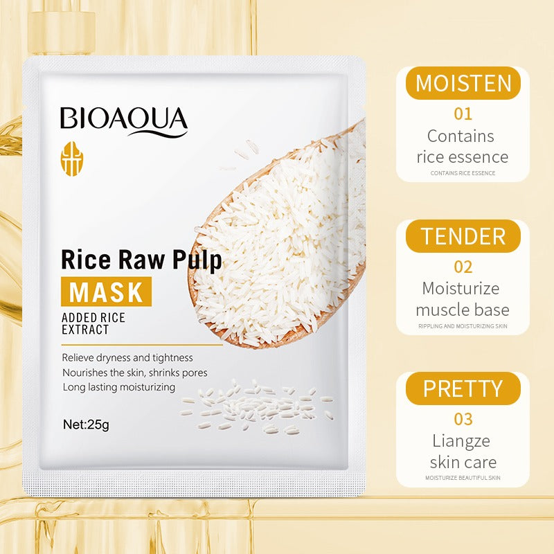 Rice Raw Pulp Moisturising Face Mask Sheet
