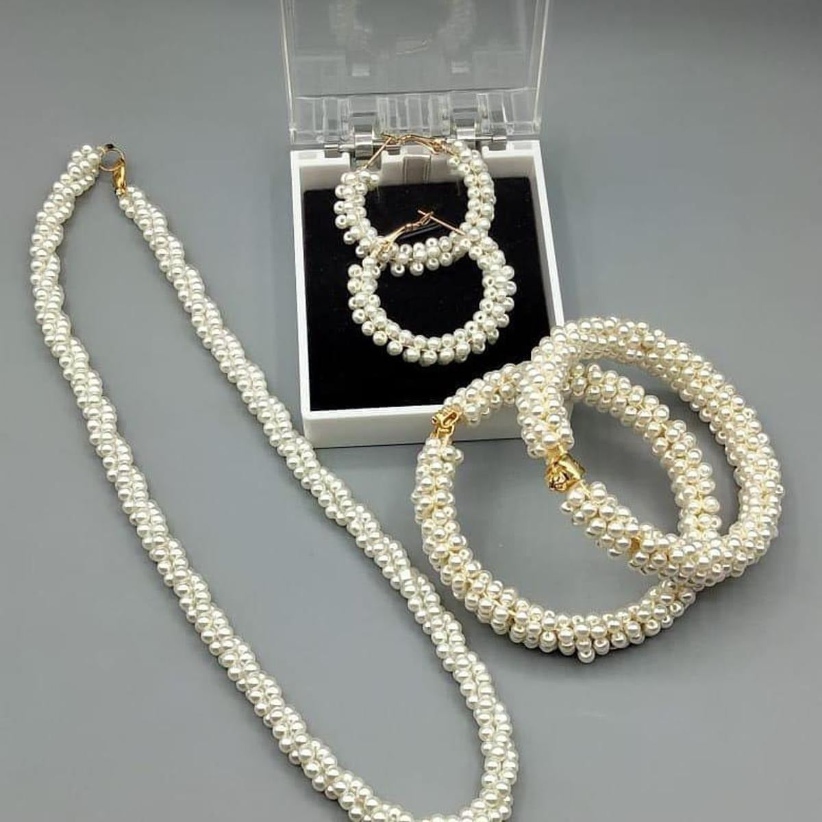 Gajra Style Pearl Set