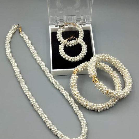 Gajra Style Pearl Set