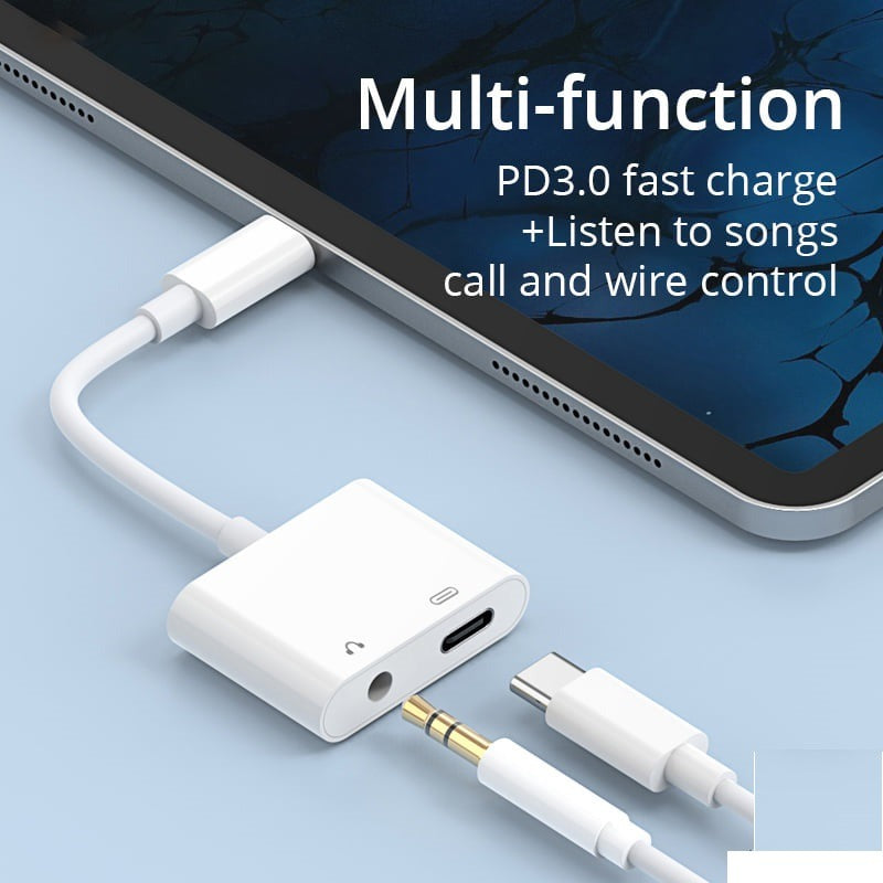 Lightning to 3.5mm 2-in-1 Audio Adapter for iPhone
