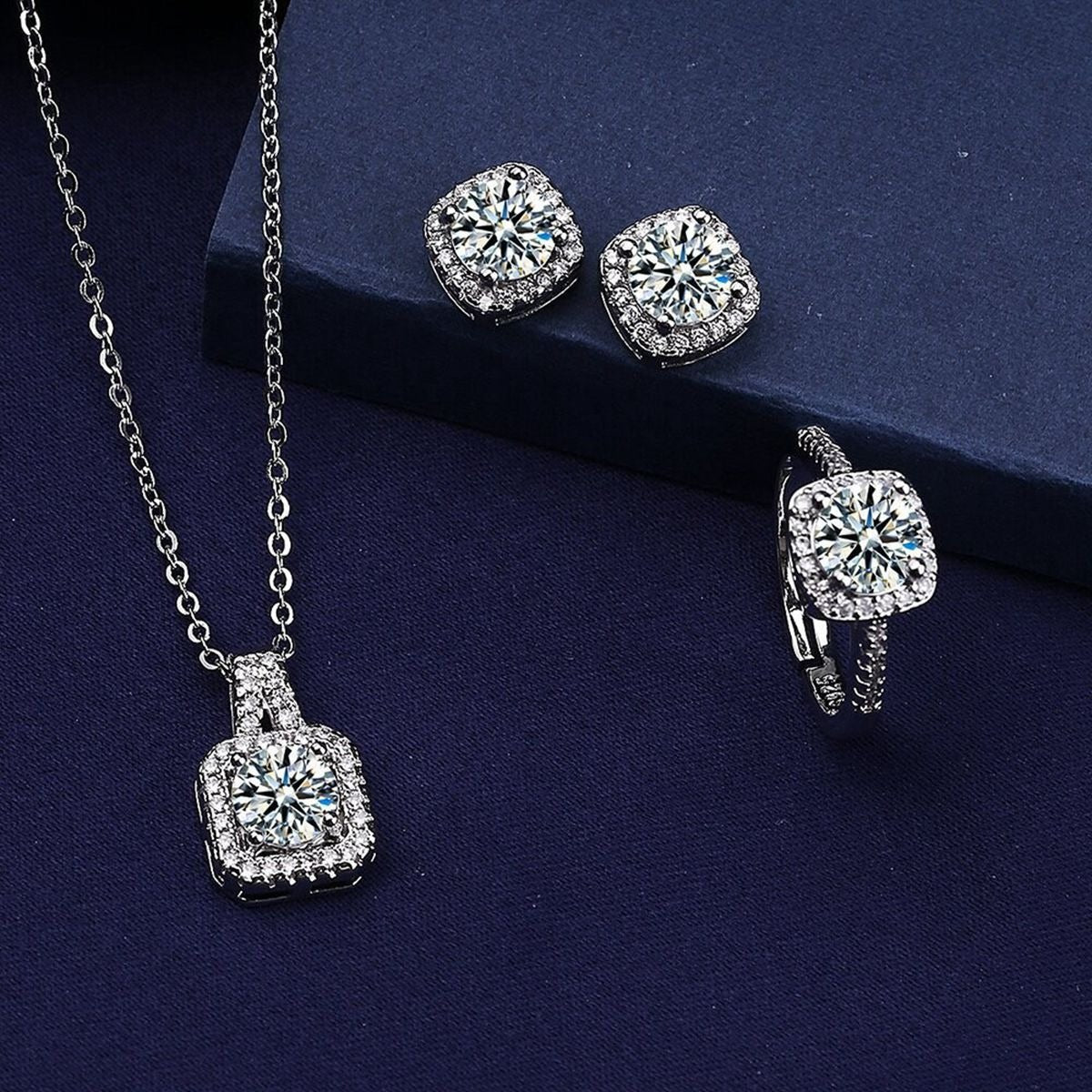 3pcs Suit Necklaces And Rings